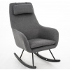 Hojdacie kreslo Galileo, stredne šedá tkanina Hojdacie kreslo Galileo, stredne šedá tkanina