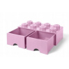 LEGO® úložný box so šuplíkmi 250x500x180mm svetlo ružový LEGO® úložný box so šuplíkmi 250x500x180mm svetlo ružový
