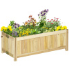 OUTSUNNY Skladací vonkajší box z masívneho dreva 70 x 25 x 30 cm svetlé drevo OUTSUNNY Skladací vonkajší box z masívneho dreva 70 x 25 x 30 cm svetlé drevo