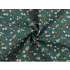 Stoklasa Bavlněná látka / plátno s řidší vazbou drobné květinky METRÁŽ - 2 zelená Stoklasa Bavlněná látka / plátno s řidší vazbou drobné květinky METRÁŽ - 2 zelená