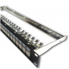 DATACOM Patch panel 19'' STP 24 port CAT6A 1U černý, vyvaz.lišta, beznástrojový DATACOM Patch panel 19'' STP 24 port CAT6A 1U černý, vyvaz.lišta, beznástrojový