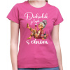 Fajntričko Dámske tričko - Dôchodok je lepší s vínom, Farba ružová, Strih/ Variant Dámsky Fajntričko Dámske tričko - Dôchodok je lepší s vínom, Farba ružová, Strih/ Variant Dámsky