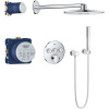 GROHE SmartControl sprchový systém pod omietku, horná sprcha 2jet priemer 310 mm, tyčová ručná sprcha 1jet, chróm, 34709000