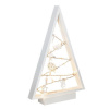 Solight LED drevený vianočný stromček s ozdobami, 15LED, prírodné drevo, 37cm, 2x AA 1V221