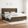 vidaXL Boxspring posteľ s matracom tmavohnedá 200x200 cm látka - Hnedá - 9219-150995 vidaXL Boxspring posteľ s matracom tmavohnedá 200x200 cm látka - Hnedá - 9219-150995