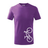 Bicykel na výšku - Tričko detské bavlnené - 122 cm/6 rokov ( Fialová ) Bicykel na výšku - Tričko detské bavlnené - 122 cm/6 rokov ( Fialová )