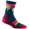 DARN TOUGH Dámske trekingové ponožky HIKE/TREK LIGHTWEIGHT MERINO CUSHION MICRO CREW dark teal - teal/pink Veľkosť: L DARN TOUGH Dámske trekingové ponožky HIKE/TREK LIGHTWEIGHT MERINO CUSHION MICRO CREW dark teal - teal/pink Veľkosť: L