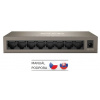 Tenda TEG1008M 8-portový gigabitový prepínač, 8x 10/100/1000 Mbps, bez ventilátora, MAC 4K, AC/DC napájanie, možnosť montáže na stenu Tenda TEG1008M 8-portový gigabitový prepínač, 8x 10/100/1000 Mbps, bez ventilátora, MAC 4K, AC/DC napájanie, možnosť montáže na stenu
