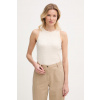 Tommy Hilfiger top dámska bavlnená WW0WW45706 béžová L Tommy Hilfiger top dámska bavlnená WW0WW45706 béžová L