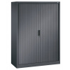 Kancelárska skriňa Omnispace, zalamovacie dvere 1200 x 420 x 1660 mm, čierna/sivá Kancelárska skriňa Omnispace, zalamovacie dvere 1200 x 420 x 1660 mm, čierna/sivá