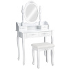 Tectake 402072 so zrkadlom a stoličkou biely