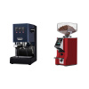 Gaggia Classic E24 BC, blue + Eureka Mignon Specialita Smart, CR ferrari red Gaggia Classic E24 BC, blue + Eureka Mignon Specialita Smart, CR ferrari red