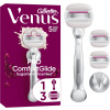 GILLETTE Venus Pro ComfortGlide Sugarberry + hlavice 3 ks a nástenný držiačik GILLETTE Venus Pro ComfortGlide Sugarberry + hlavice 3 ks a nástenný držiačik
