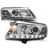 Audi A6 04-08 - predné chrom svetlá s LED denným svietením pre xenon Audi A6 04-08 - predné chrom svetlá s LED denným svietením pre xenon