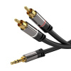 PremiumCord HQ stíněný kabel stereo Jack 3.5mm-2xCINCH M/M 1,5m kjqcin015 PremiumCord HQ stíněný kabel stereo Jack 3.5mm-2xCINCH M/M 1,5m kjqcin015