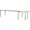Obdĺžnikový stôl ,š x h 2000 x 800 mm, zaoblený prídavný prvok vpravo mauser Obdĺžnikový stôl ,š x h 2000 x 800 mm, zaoblený prídavný prvok vpravo mauser