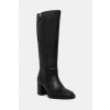 Kožené čižmy Tommy Hilfiger STACKED HEEL LEATHER LONG BOOT FW0FW08865 čierna EUR 41 Kožené čižmy Tommy Hilfiger STACKED HEEL LEATHER LONG BOOT FW0FW08865 čierna EUR 41