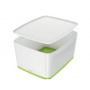 LEITZ Úložný box s víkem MyBox, velikost L, bílá/zelená LEITZ Úložný box s víkem MyBox, velikost L, bílá/zelená