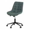 Autronic Židle kancelářská, zelená látka v dekoru broušené kůže, černý kovový kříž KA-V3120 GRN3 Autronic Židle kancelářská, zelená látka v dekoru broušené kůže, černý kovový kříž KA-V3120 GRN3