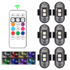 6ks Bezdrôtová LED Stroboskopická Lampa Výkonná 8 Farieb 10 Režimov USB 6ks Bezdrôtová LED Stroboskopická Lampa Výkonná 8 Farieb 10 Režimov USB