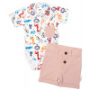 Baby Nellys 2-dielna sada body kr. rukáv kraťasky Safari ecru/béžová Baby Nellys 2-dielna sada body kr. rukáv kraťasky Safari ecru/béžová