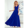 405-2 ELENA Dlhé šaty s výstrihom a viazaním na ramenách – CHABROVÉ XL 405-2 ELENA Dlhé šaty s výstrihom a viazaním na ramenách – CHABROVÉ XL