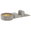 PLUSH NEST PLUSH NEST Hracia zostava s bazénom (3 prvky + bazén 90 × 30 cm) s 200 loptičkami, prémiová PLUSH NEST PLUSH NEST Hracia zostava s bazénom (3 prvky + bazén 90 × 30 cm) s 200 loptičkami, prémiová