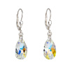 Strieborné náušnice visiace s kryštálmi Swarovski AB efekt slza 31063.2 Strieborné náušnice visiace s kryštálmi Swarovski AB efekt slza 31063.2
