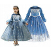 Kostým pre dievča - Šaty kostýmy Elza Elsa 116/122 Tulle (Ice Princezná sada papuče Diadem taška)