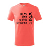 Stolný tenis - eat sleep - Tričko detské bavlnené - 104-110cm / 3-4 roky ( Korálová ) Stolný tenis - eat sleep - Tričko detské bavlnené - 104-110cm / 3-4 roky ( Korálová )