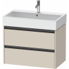 DURAVIT Ketho 2 závesná skrinka pod umývadlo, 2 zásuvky, 784 x 460 x 549 mm, taupe super matná, K25277083830000 DURAVIT Ketho 2 závesná skrinka pod umývadlo, 2 zásuvky, 784 x 460 x 549 mm, taupe super matná, K25277083830000