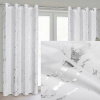 Záves 140x250 biely ľahký so striebornou potlačou, s krúžkami Záves 140x250 biely ľahký so striebornou potlačou, s krúžkami