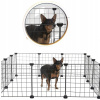 Czarny kojec zagroda metalowa dla psa kota šteniatka králika 108 x 108 cm Czarny kojec zagroda metalowa dla psa kota šteniatka králika 108 x 108 cm