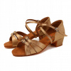 Lelka tanečné topánky na latino D28 - LIGHT BROWN - 3,5 cm, veľkosť 32 Lelka tanečné topánky na latino D28 - LIGHT BROWN - 3,5 cm, veľkosť 32