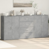 Příborníky 3 ks betonově šedé 60 x 31 x 84 cm kompozitní dřevo 3276577 Příborníky 3 ks betonově šedé 60 x 31 x 84 cm kompozitní dřevo 3276577