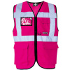 KORNTEX HI-VIS KXMF BERLIN / Reflexná multifunkčná vesta - magenta 4XL KORNTEX HI-VIS KXMF BERLIN / Reflexná multifunkčná vesta - magenta 4XL