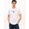 Tommy Hilfiger pánske biele tričko MW0MW42365YBR L Tommy Hilfiger pánske biele tričko MW0MW42365YBR L