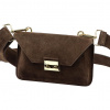 Dámska hnedá kožená kabelka cez rameno Luka 24-077 20 x 12,5 x 5 cm Dámska hnedá kožená kabelka cez rameno Luka 24-077 20 x 12,5 x 5 cm