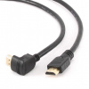 Gembird kábel HDMI High speed, 90° (M) na vodorovný (M), 19 Gembird kábel HDMI High speed, 90° (M) na vodorovný (M), 19