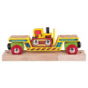Bigjigs Vagón s buldozérom + 2 koľajnice 691621094150 Bigjigs Vagón s buldozérom + 2 koľajnice 691621094150