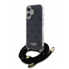 Guess IML 4G Printed Crossbody Popruh Zadný Kryt pre iPhone 16 Black Guess IML 4G Printed Crossbody Popruh Zadný Kryt pre iPhone 16 Black