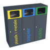 Triple oceľový kôš na segregáciu odpadu 3x80l (Triple oceľový kôš na segregáciu odpadu 3x80l) Triple oceľový kôš na segregáciu odpadu 3x80l (Triple oceľový kôš na segregáciu odpadu 3x80l)