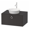 DURAVIT White Tulip závesná skrinka pod umývadlo na dosku, 1 zásuvka, 800 x 550 x 408 mm, grafit matný, WT498005858 DURAVIT White Tulip závesná skrinka pod umývadlo na dosku, 1 zásuvka, 800 x 550 x 408 mm, grafit matný, WT498005858
