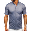 Modrá pánska košeľa s krátkymi rukávmi Bolf 2005 Modrá pánska košeľa s krátkymi rukávmi Bolf 2005