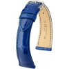 Kožený remienok Hirsch London 04307182-2, modrý, aligátoria koža, Quick Release Kožený remienok Hirsch London 04307182-2, modrý, aligátoria koža, Quick Release