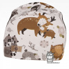 Bavlnená celopotlačená čiapka Dráče - vzor 06 - biela, lesné zvieratká Farba: Biela, Veľkosť: 46-48 Bavlnená celopotlačená čiapka Dráče - vzor 06 - biela, lesné zvieratká Farba: Biela, Veľkosť: 46-48