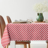 Vianočný obrus, bielo-červený pruhovaný, INES 13 Vianočný obrus, bielo-červený pruhovaný, INES 13