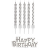 Godan sviečky strieborné s nápisom Happy Birthday 16 ks Godan sviečky strieborné s nápisom Happy Birthday 16 ks