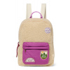 STUDIO NOOS - Teddy Midi BACKPACK - batôžtek s predným vreckom | Ecru/Purple STUDIO NOOS - Teddy Midi BACKPACK - batôžtek s predným vreckom | Ecru/Purple