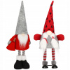 Springos Vianoční škriatkovia – červeno-sivá dvojica stojacich figúrok 40 cm Springos Vianoční škriatkovia – červeno-sivá dvojica stojacich figúrok 40 cm